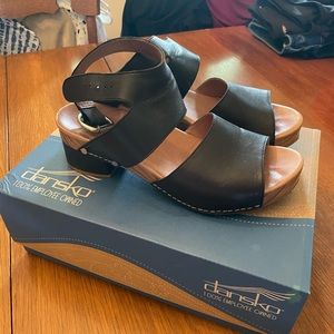 Dansko leather wedge sandal